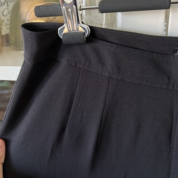 NWOT $338 Eileen fisher black silk wide leg Georgette culotte cropped pant - Picture 7 of 14